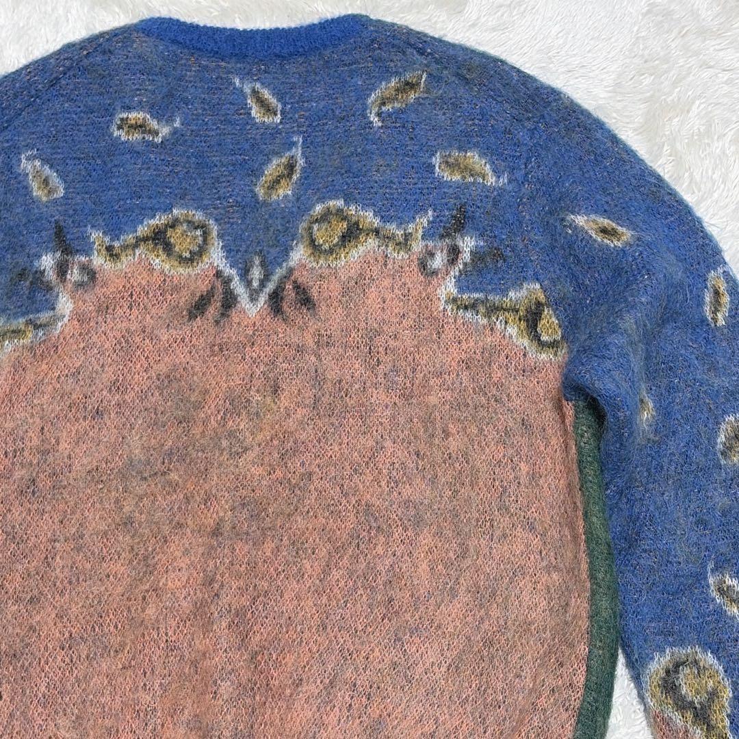 TOGA PULLA モヘア　ジャガードニット　カーディガン　総柄