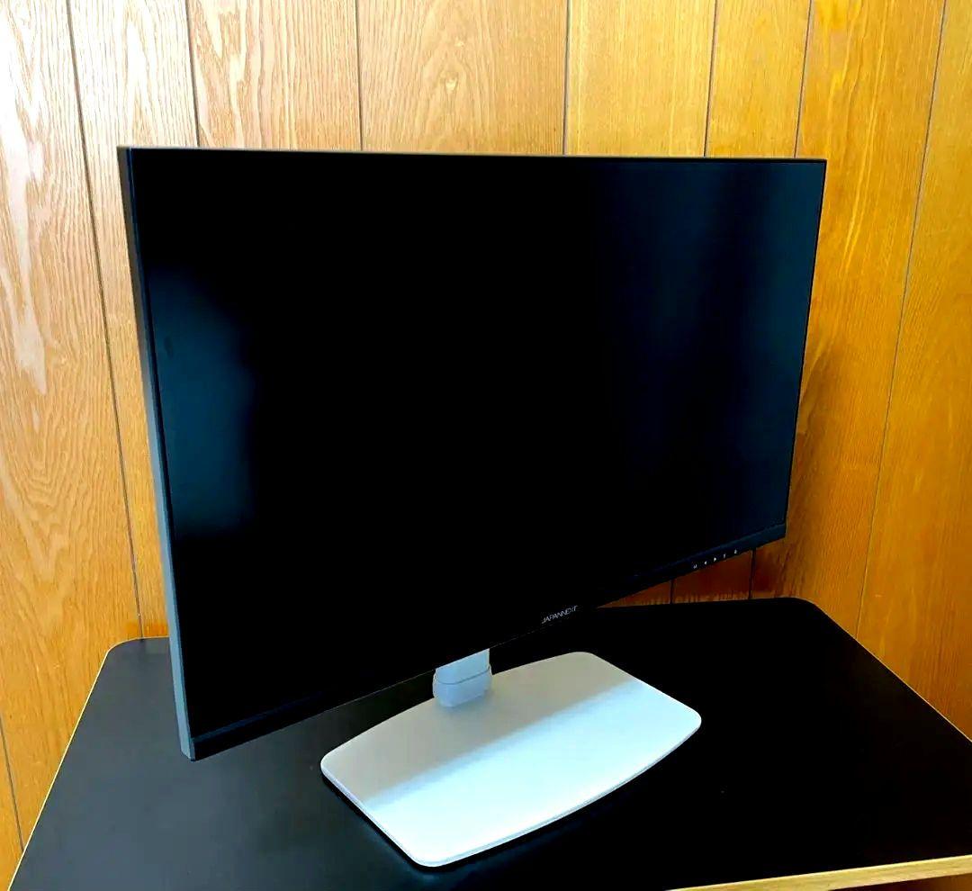 JAPANNEXT 4K　27インチ　ブラックモニター 外部スタンド　5年保証書