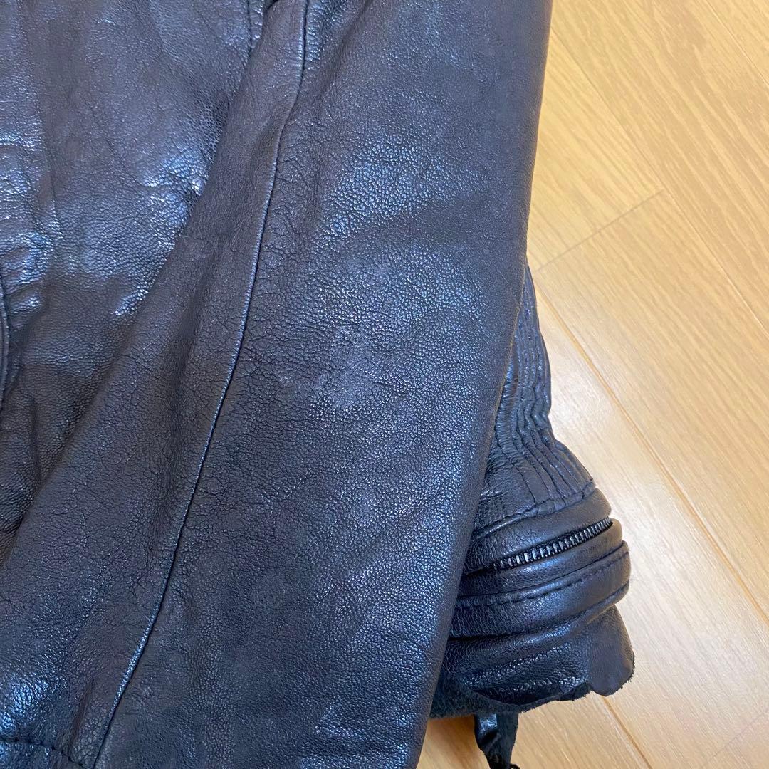 JACK ROSE 黒レザージャケット シングルライダースジャケット　サイズ4