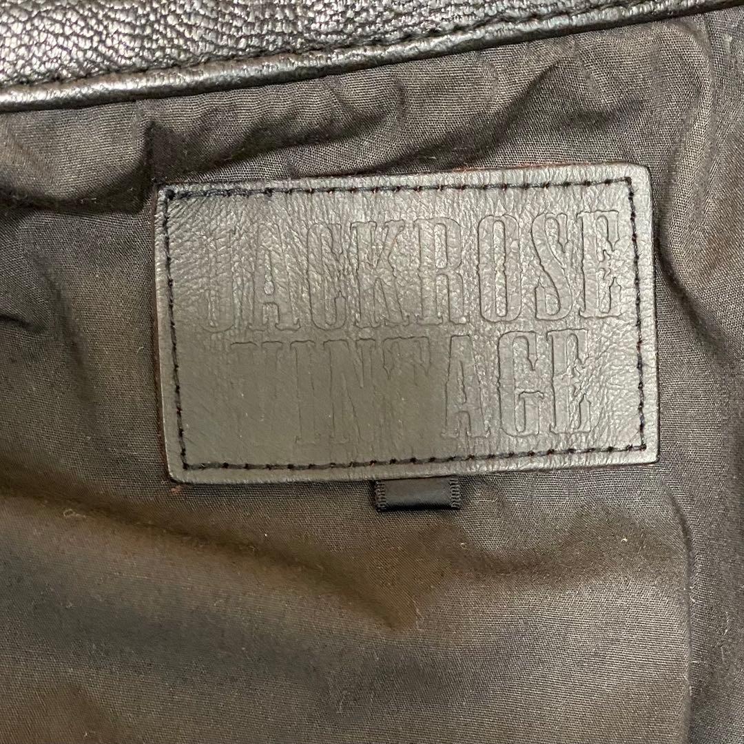 JACK ROSE 黒レザージャケット シングルライダースジャケット　サイズ4