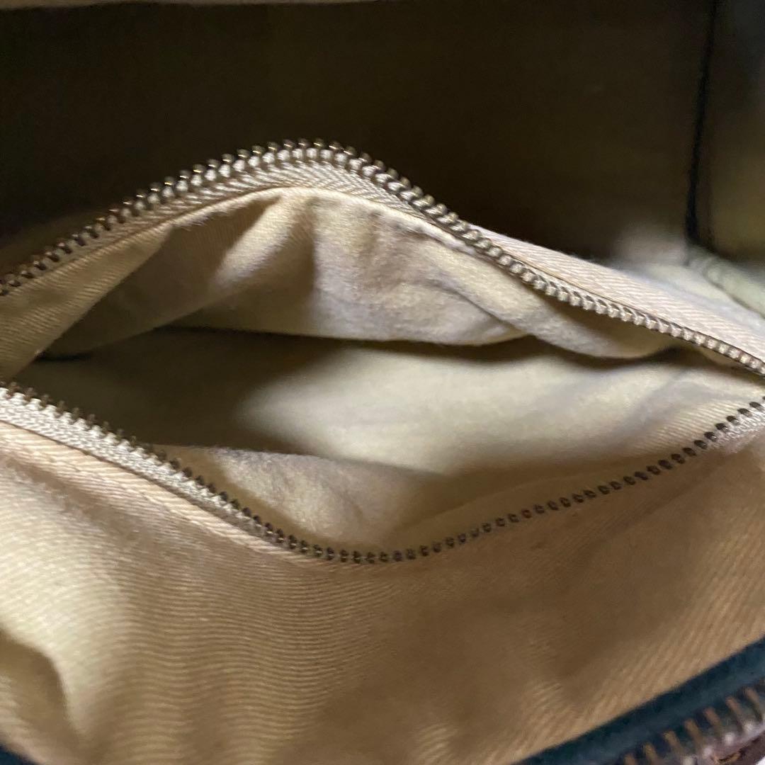 【美品】Polo Ralph Lauren ミニボストン チェック柄 レザー