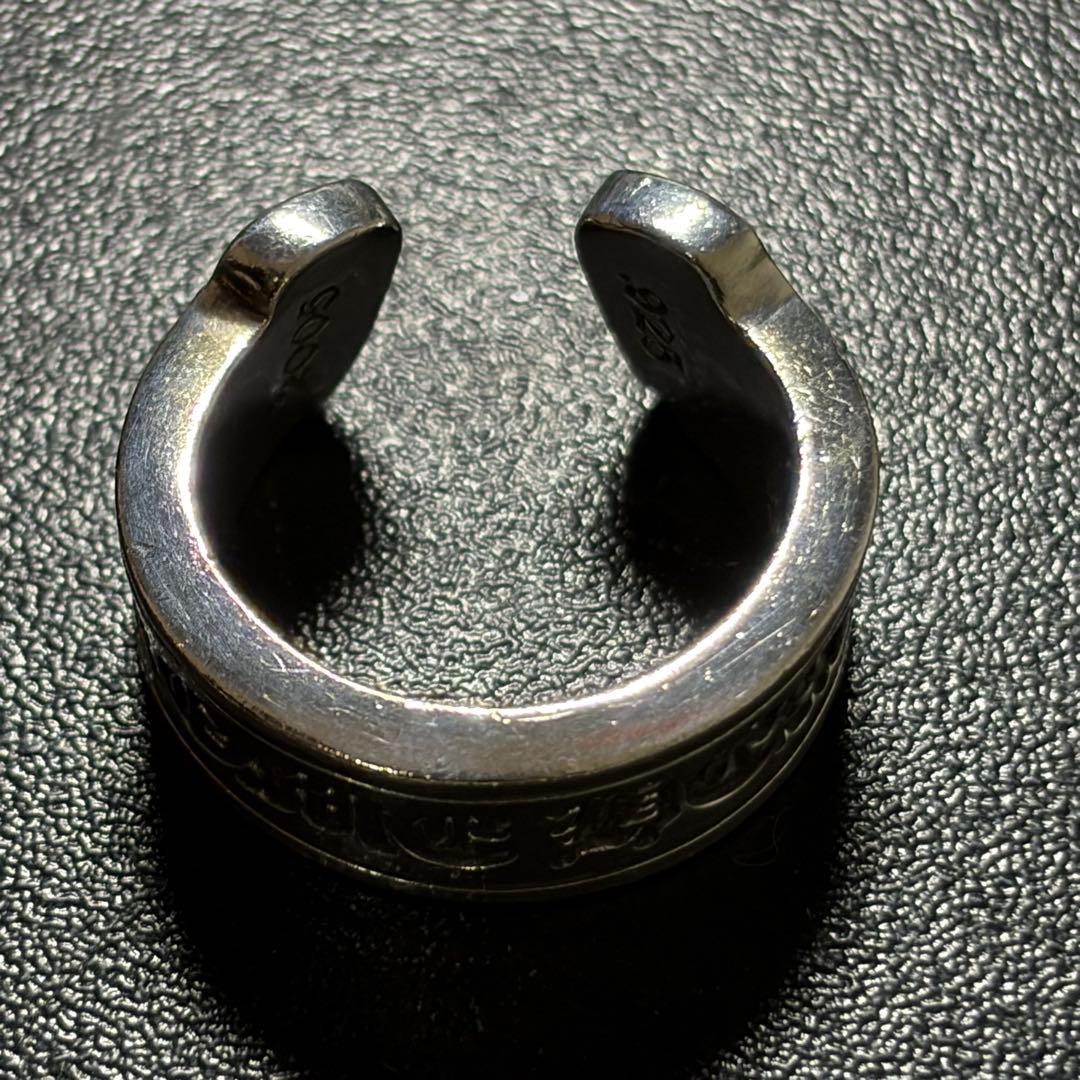 CHROME HEARTSクロムハーツ ラージスクロールラベルリング指輪20号