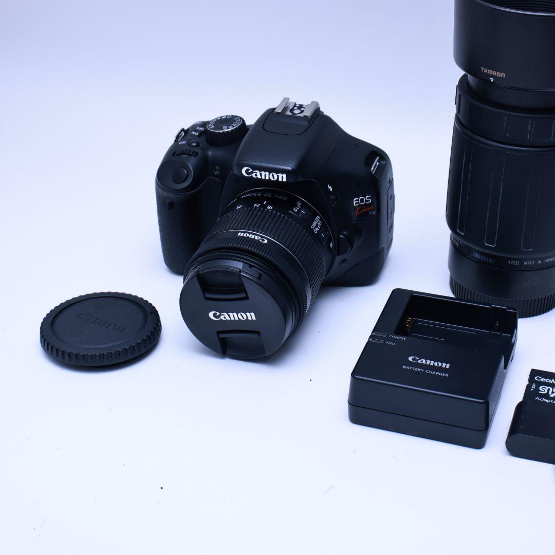 スマホ転送可 Canon Kiss X4 一眼レフデジタルカメラ レンズ2本等付