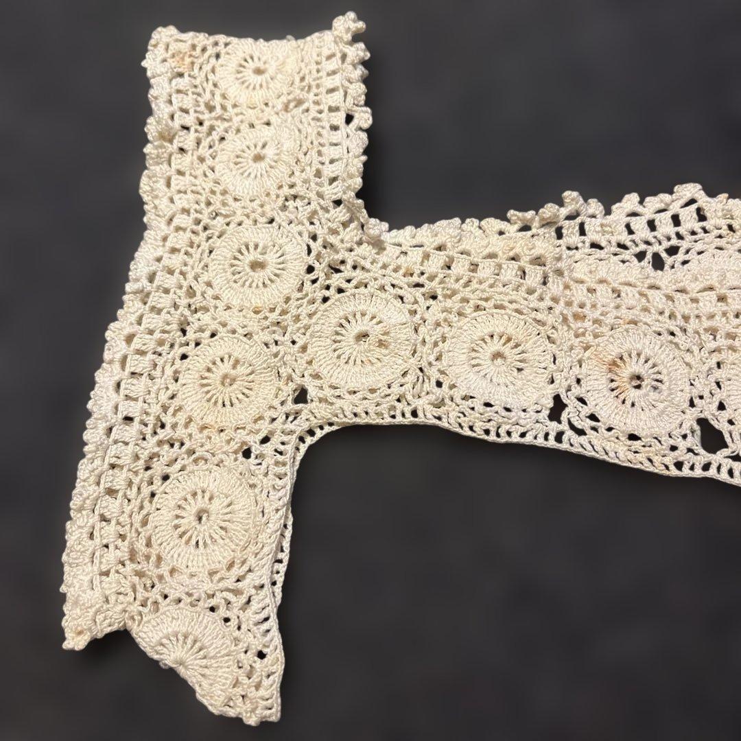 ヨーロピアン　ヴィンテージ　クロシェ　プラストロン(胸もと飾り) 手芸サンプル