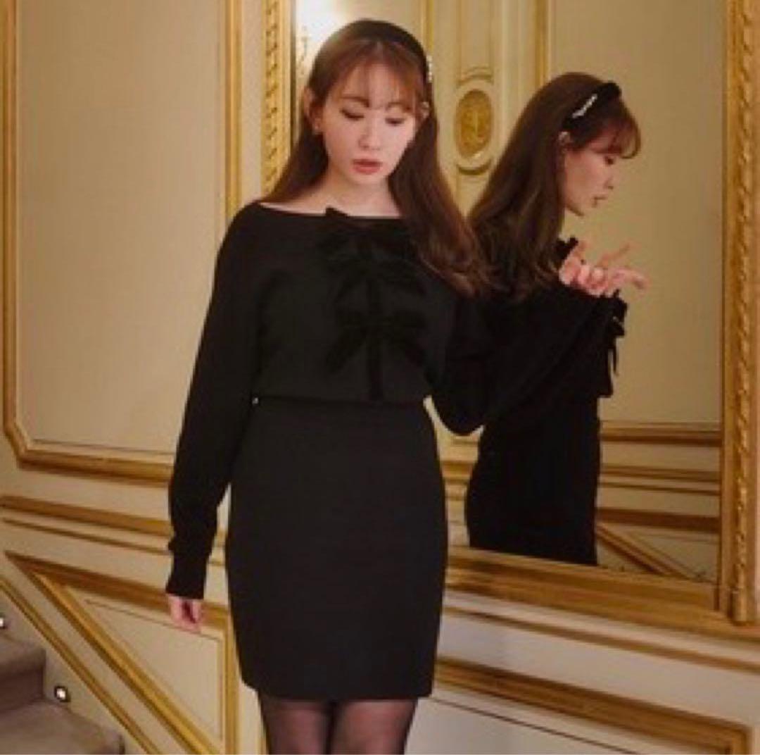 ワンピース herlipto Simone Knit Mini Dress