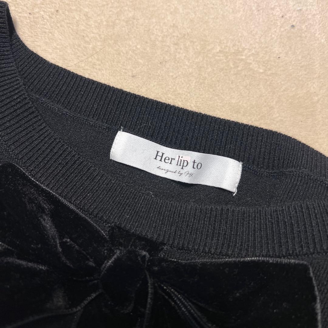 ワンピース herlipto Simone Knit Mini Dress