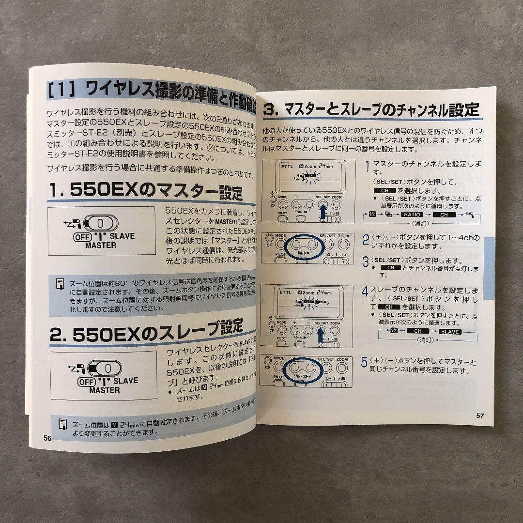 キヤノン　スピードライト　550EX　使用説明書
