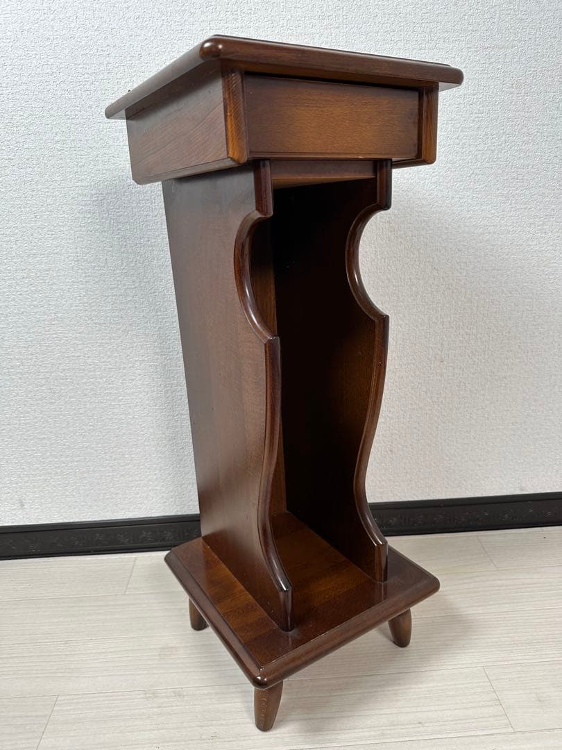 カリモク オールドカリモク 電話台 花台 飾り棚 ※i4※