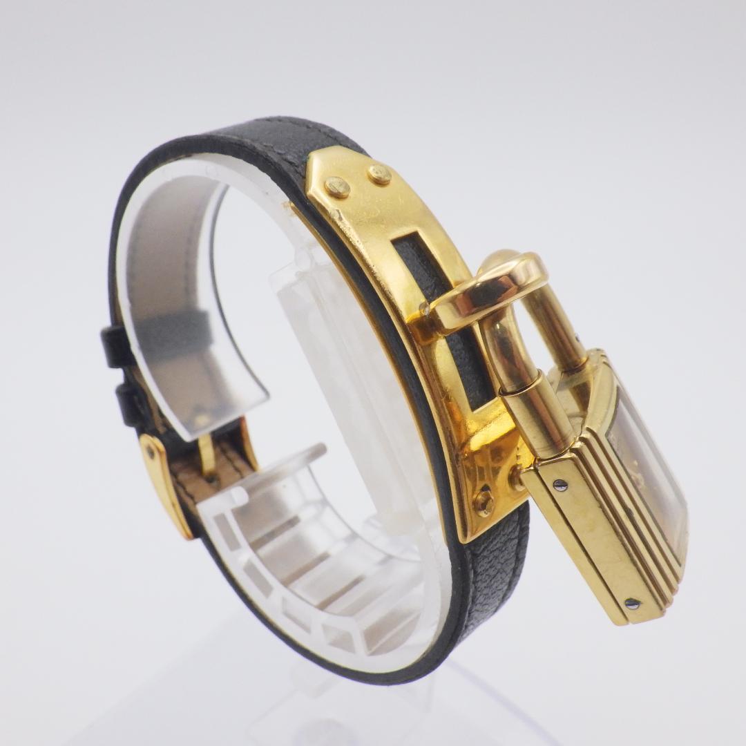 稼働 エルメス ケリーウォッチ レディース ゴールド パドロック オリジナル箱付