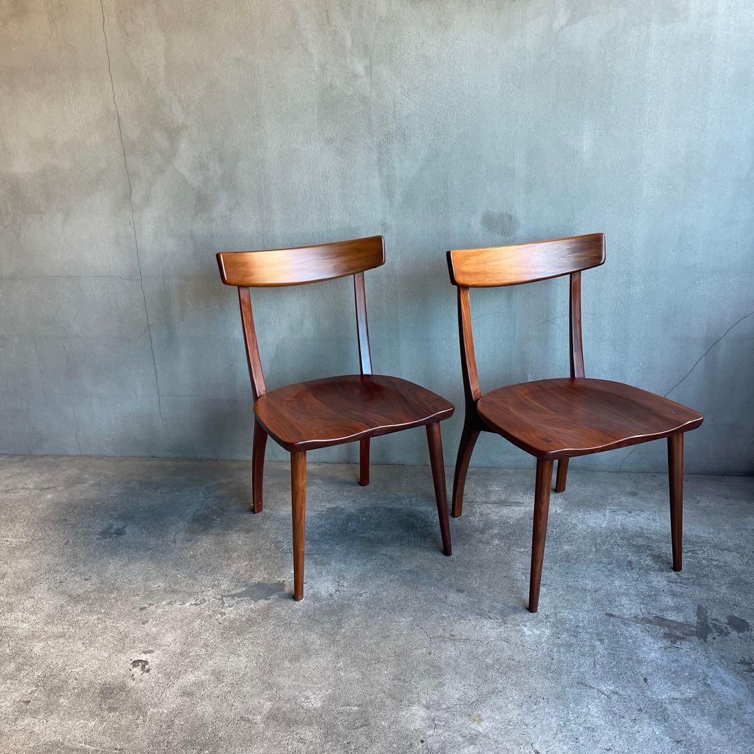 IDC OTSUKA Fill2ウォールナット無垢材 ダイニングチェア4脚