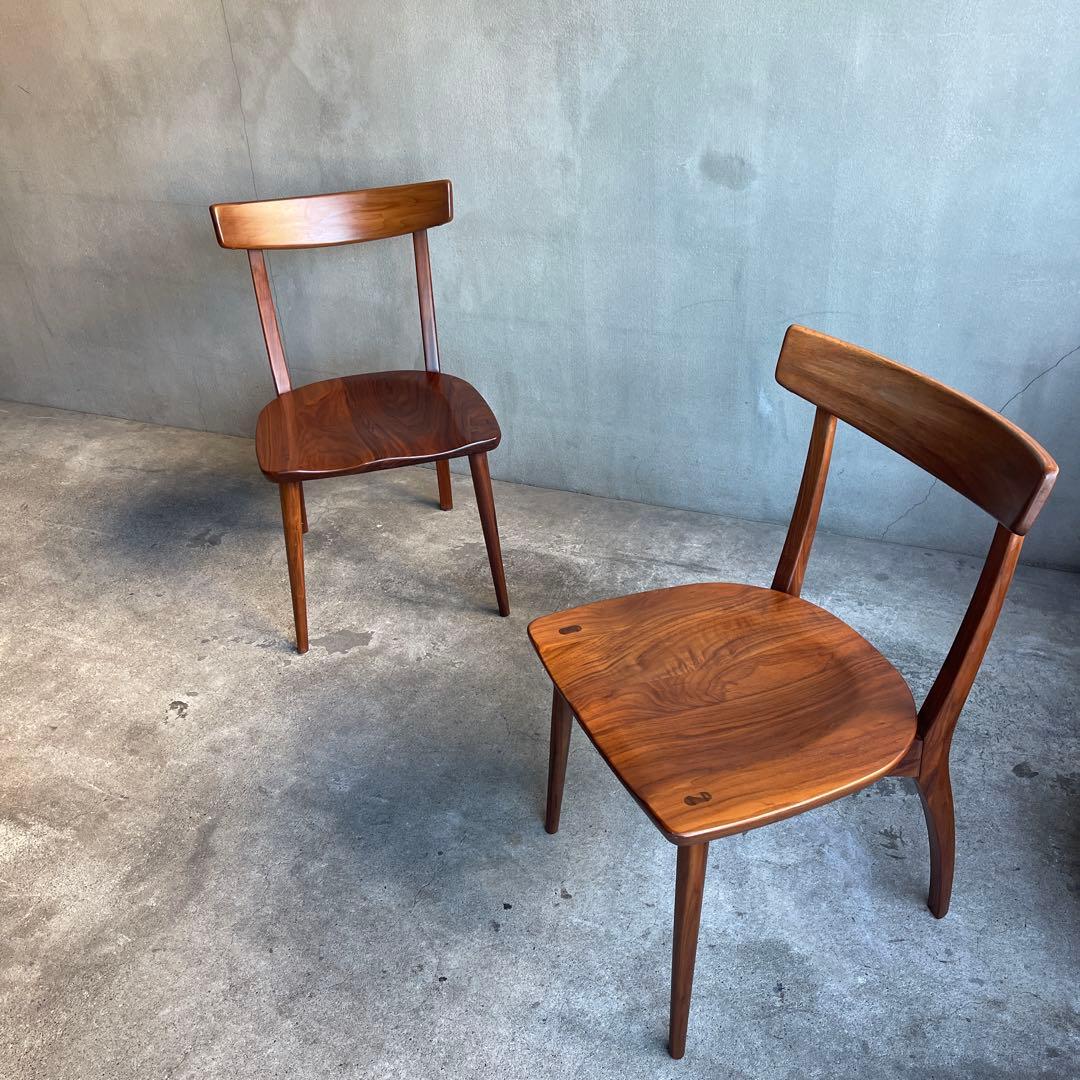 IDC OTSUKA Fill2ウォールナット無垢材 ダイニングチェア4脚