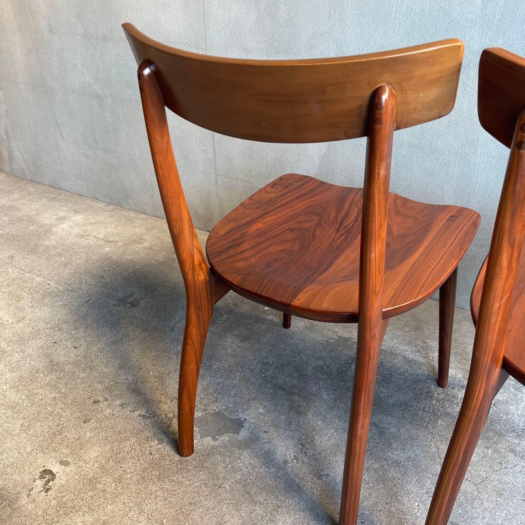 IDC OTSUKA Fill2ウォールナット無垢材 ダイニングチェア4脚