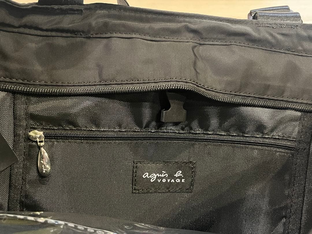 <新品タグ付き> アニエスベー　ロゴ ペアレンツバッグ マザーズバッグ　ブラック