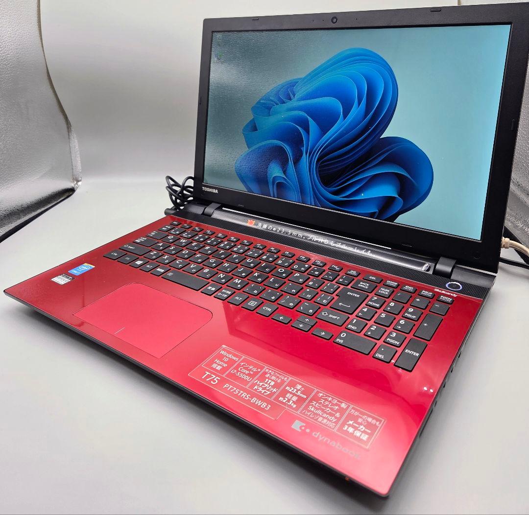 容量1TB！ Corei7 ブルーレイ Win11 東芝ノートパソコン カメラ付
