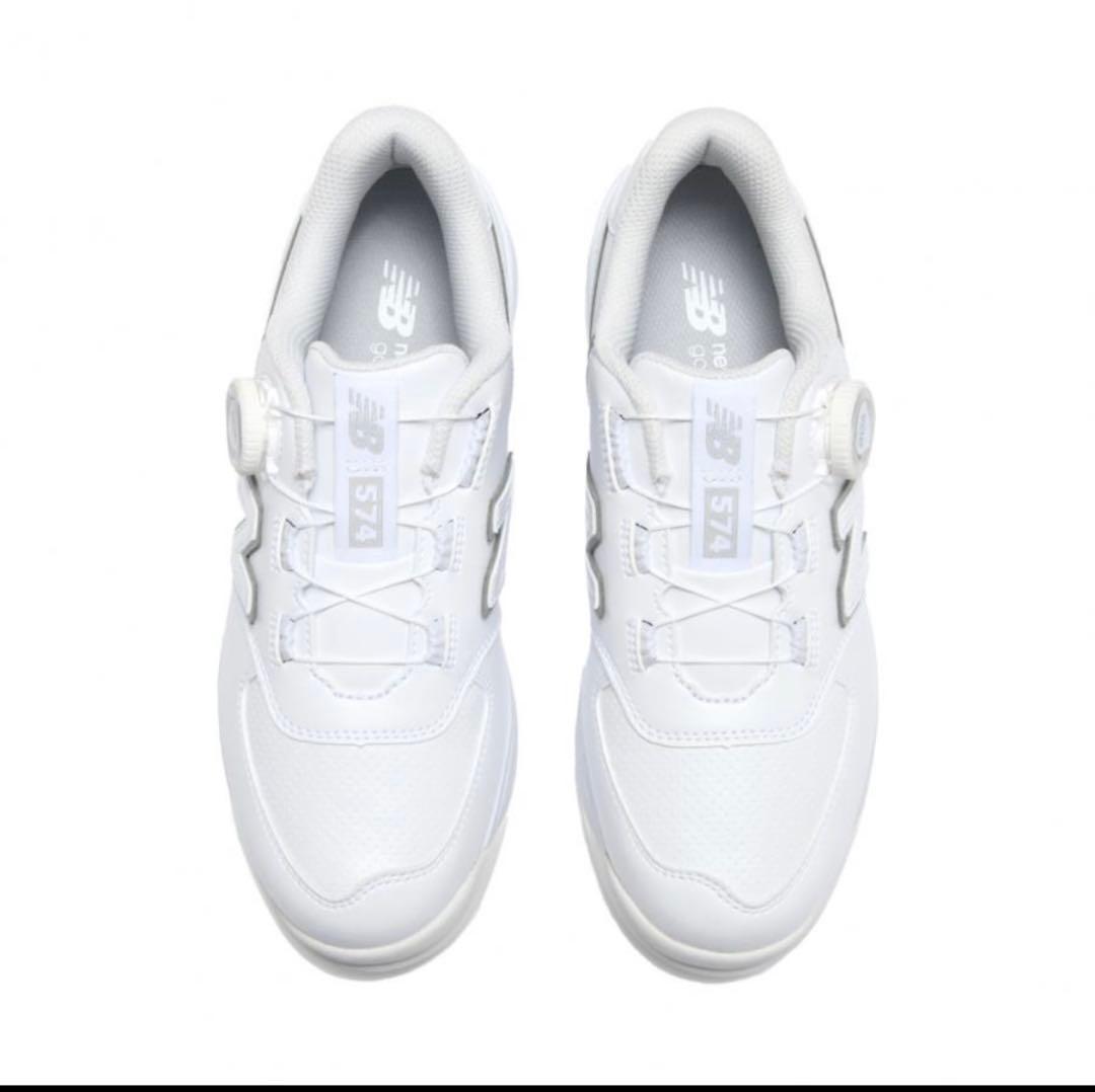 値下げ！New Balance 574 ゴルフシューズ ホワイト23.5cm新品