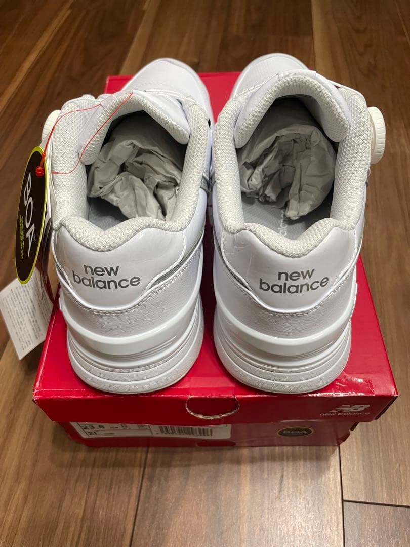値下げ！New Balance 574 ゴルフシューズ ホワイト23.5cm新品