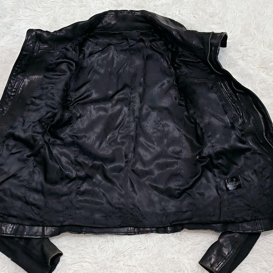 FUGA シングルライダースジャケット レザージャケット ゴートスキン 山羊革