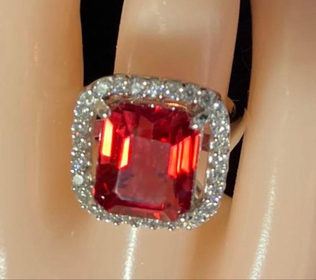 アーデルハイトスリランカ産 天然オレンジサファイア9.55cS925 指輪