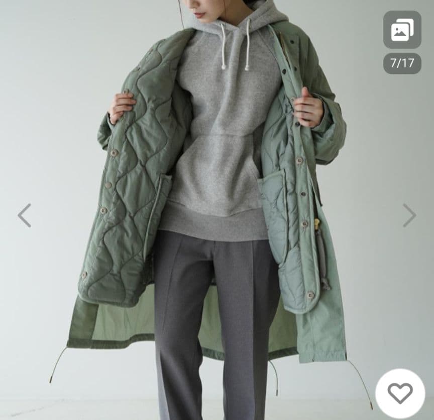 The Shinzone フィールドパーカー セージカラー 3way仕様