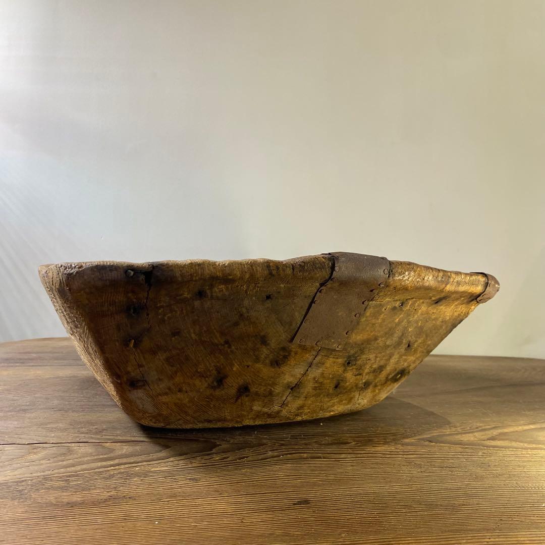 アンティークウッドボウル 大きな木の器