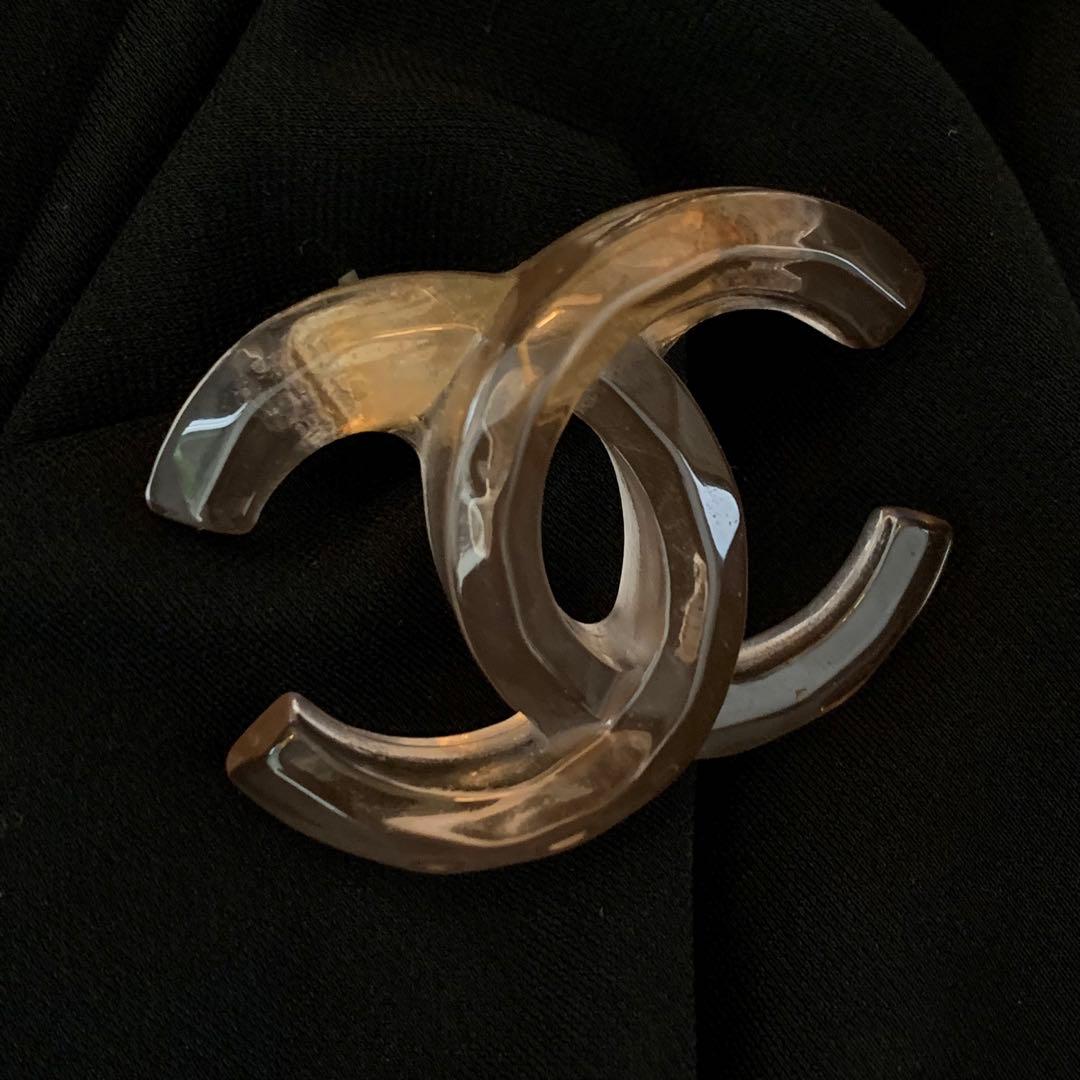 ★☆CHANEL CCロゴ ブローチ クリア☆★