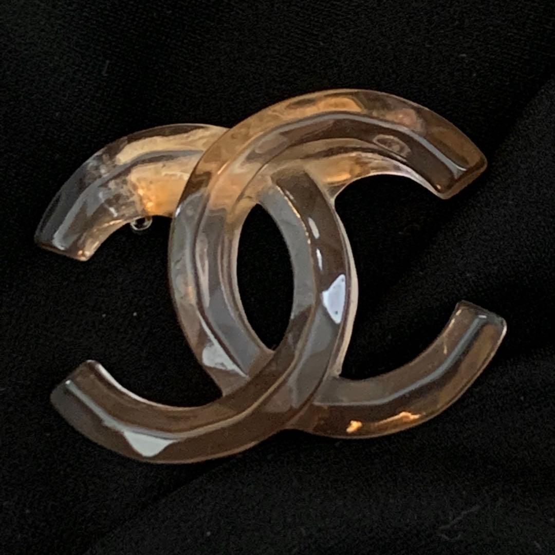 ★☆CHANEL CCロゴ ブローチ クリア☆★