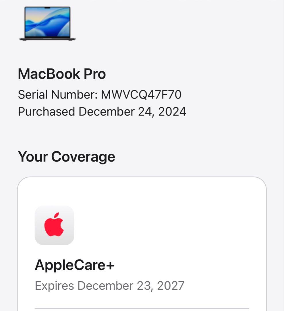 MacBook Pro 14インチ M4 メモリ24GB SSD1TB AC+