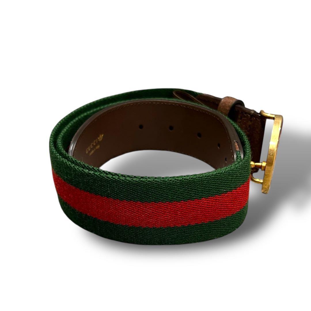 極美品 GUCCI×adidas コラボ ベルト シェリーライン メンズ