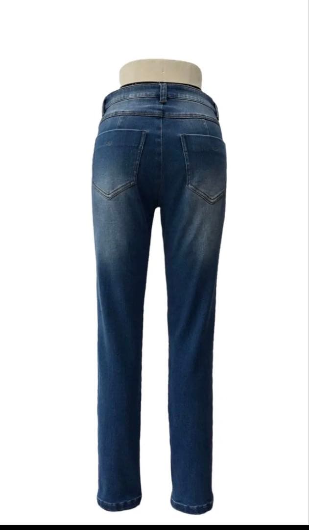 新品未使用　ayane 裏起毛スキニーデニムインディゴ　38サイズ