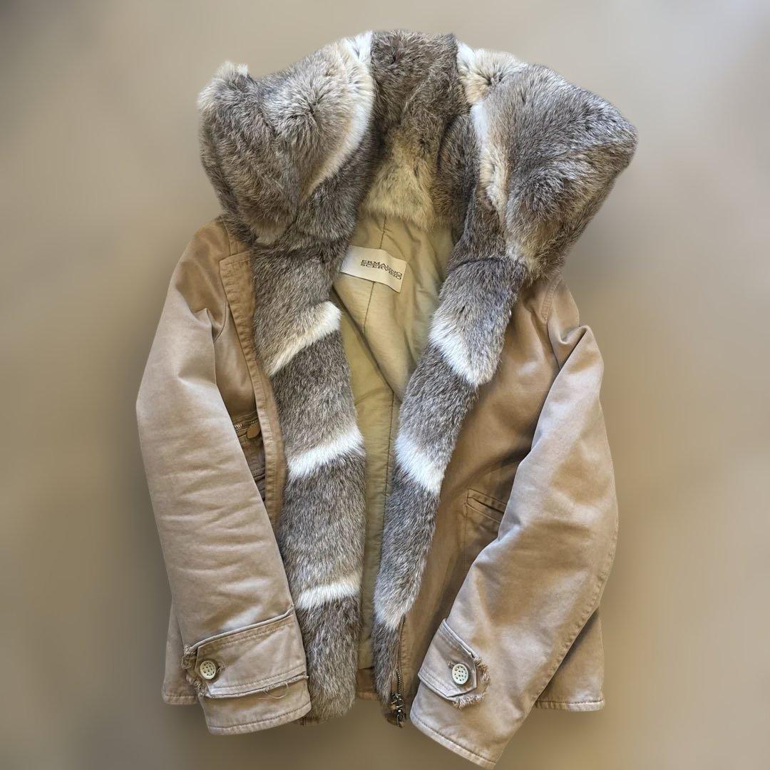 シェルビーノ　3way チンチラファージャケット　Lサイズ