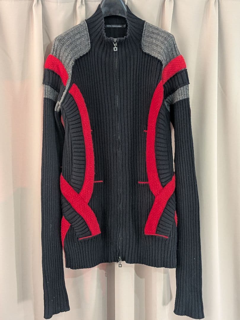 90s Y2K マリテフランソワジルボー デザインニットジャケット L