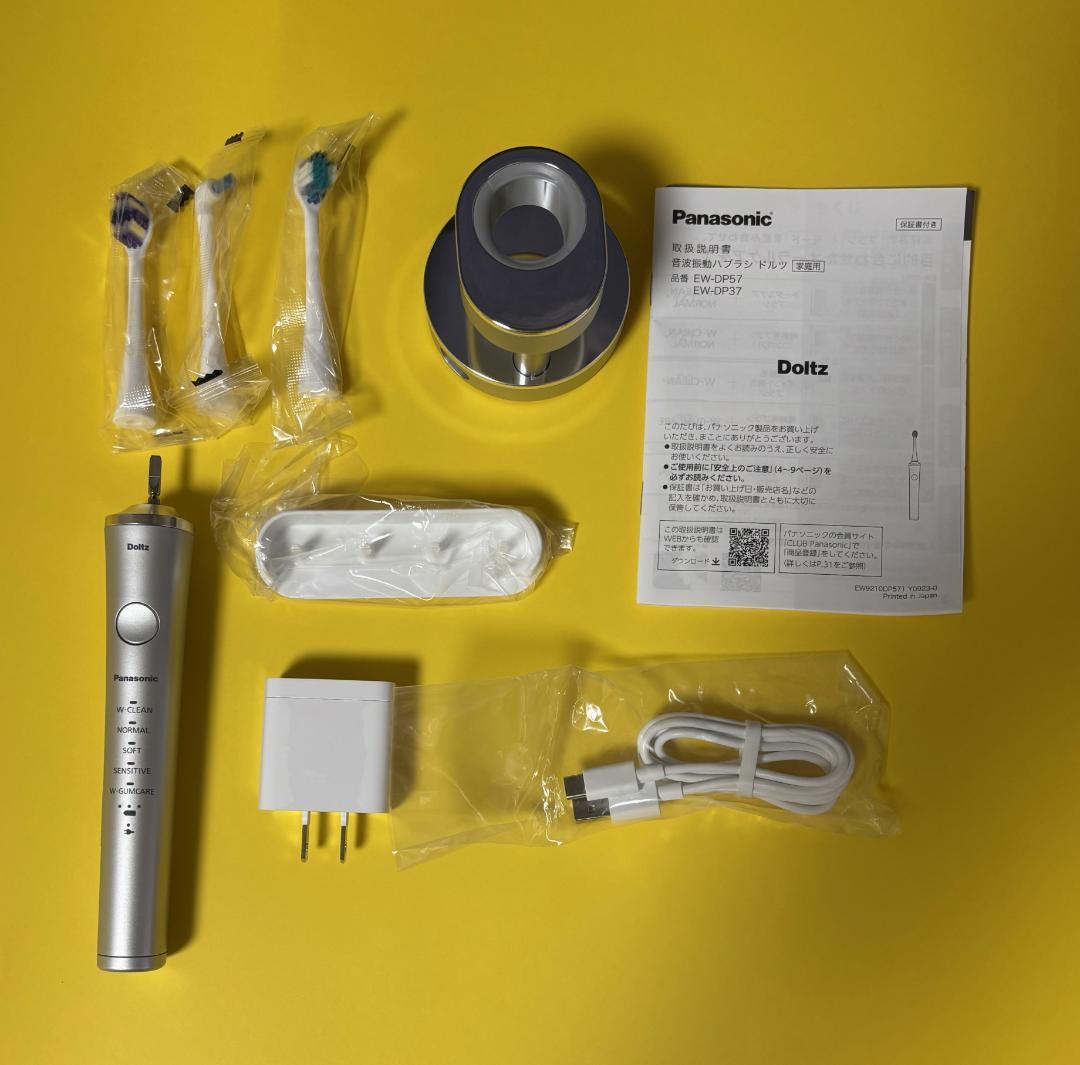 パナソニック 音波振動ハブラシ ドルツ 海外両用 EW-DP57-S