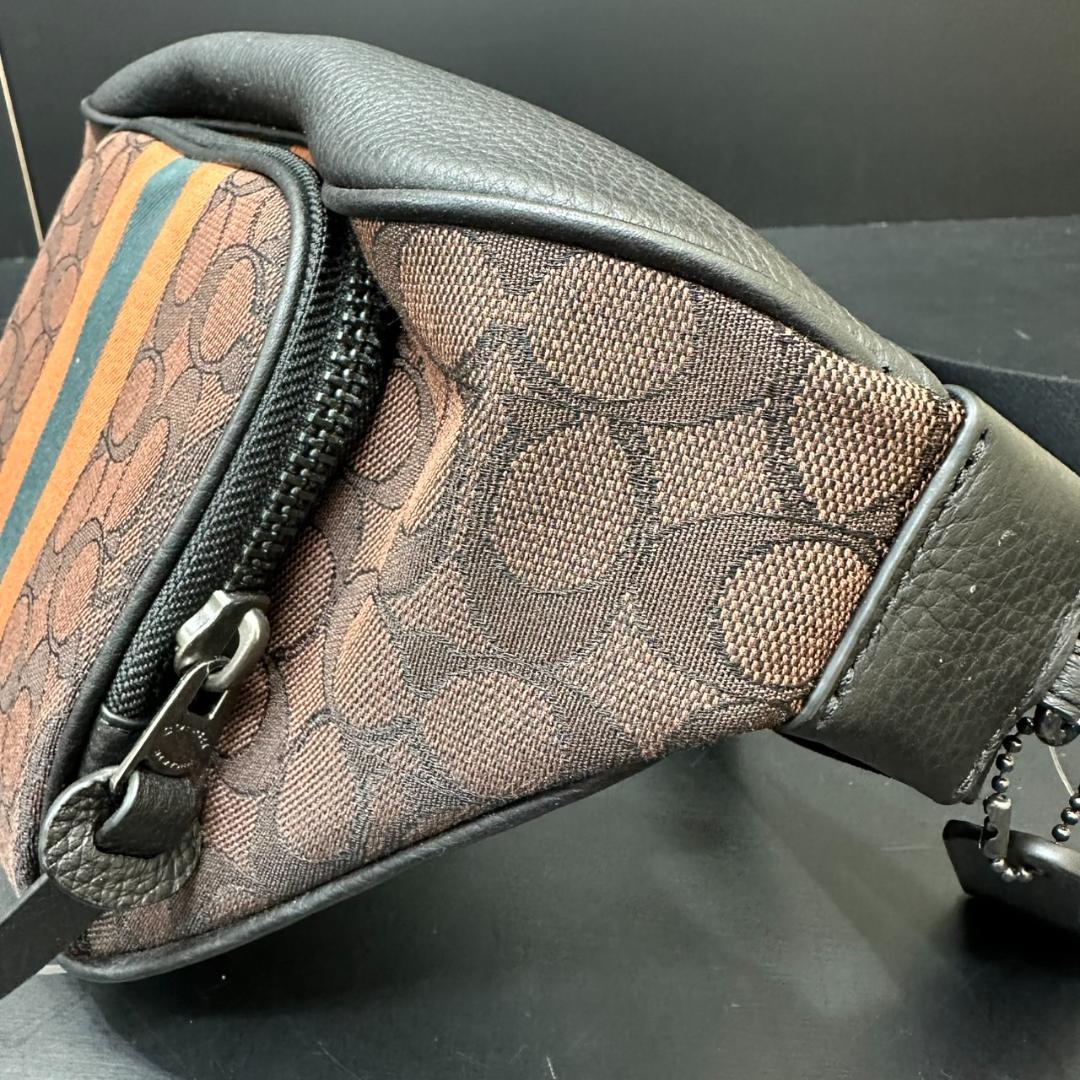 COACH コーチ メンズ ウエストポーチ ジャガード