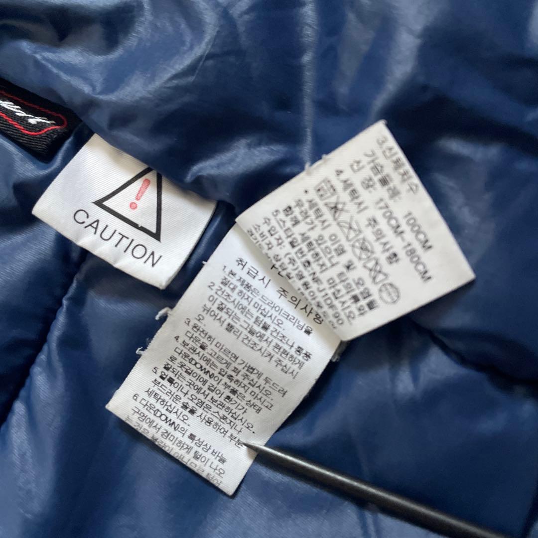 XXLノースフェイスレディースネイビーグリーン緑紺ダウンジャケットパーカー