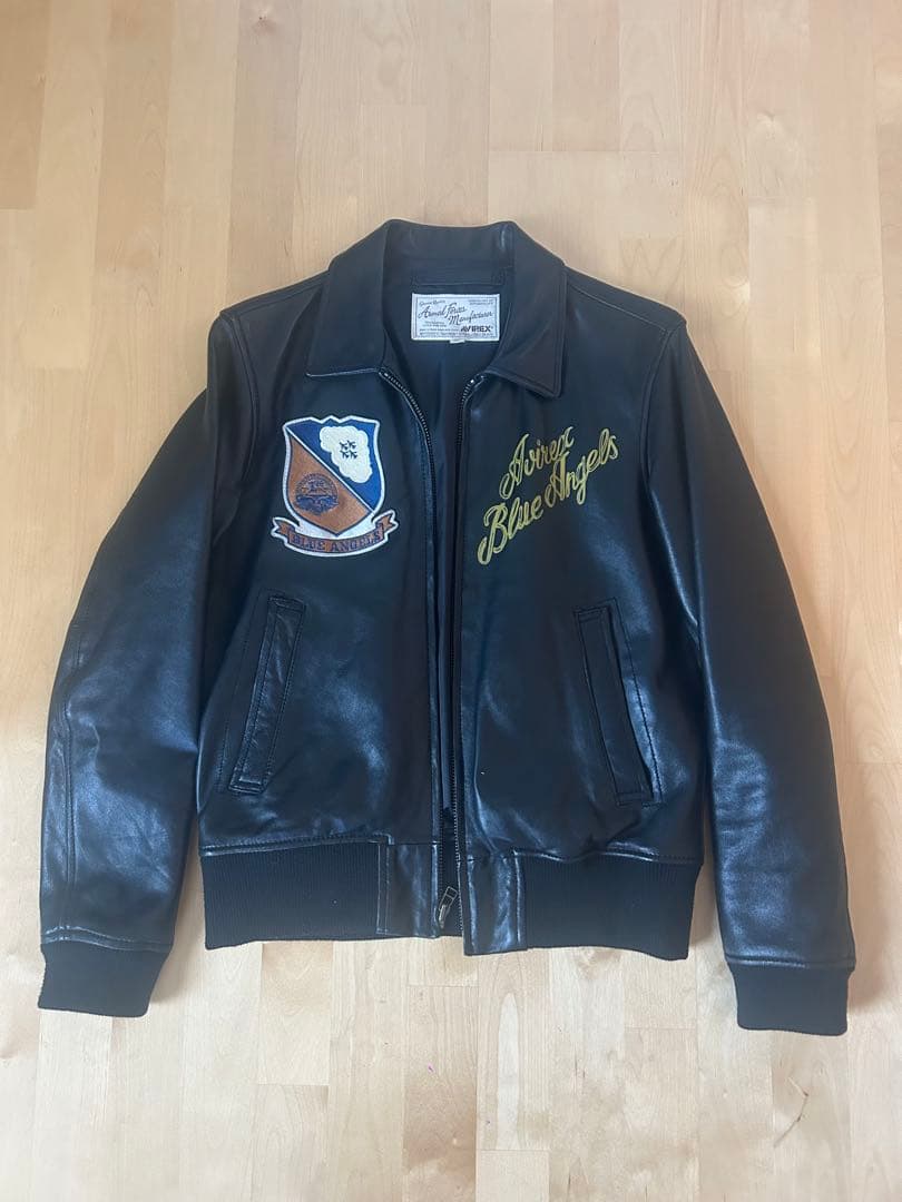 AVIREX レザージャケット ブルーエンジェルス サイズM