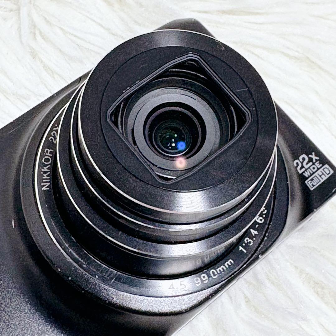 正常動作✨NIKON COOLPIX S9500 コンデジ Wi-Fi ブラック