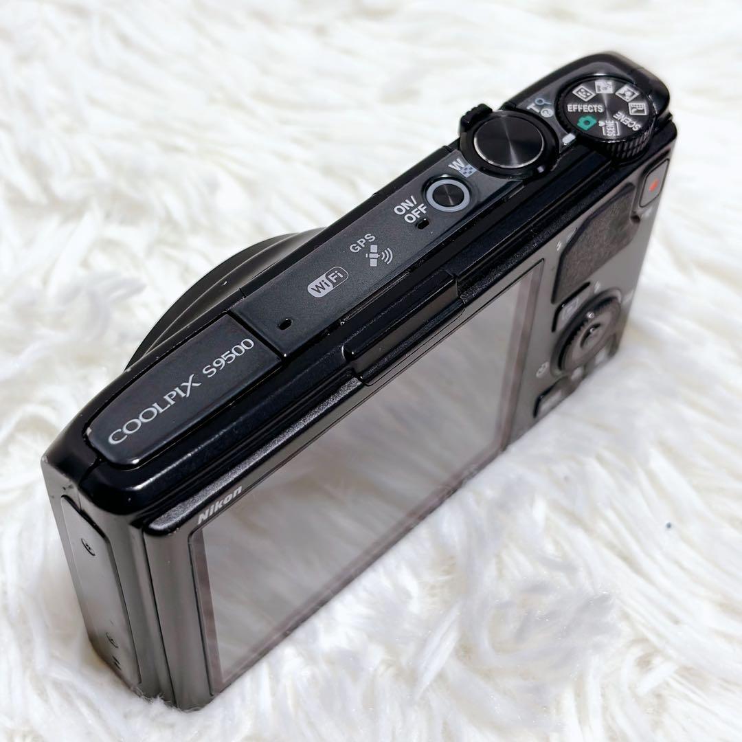 正常動作✨NIKON COOLPIX S9500 コンデジ Wi-Fi ブラック