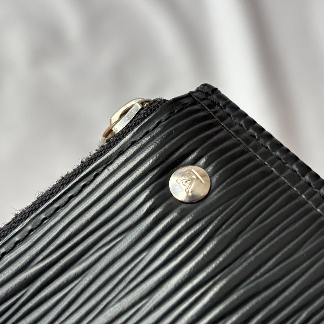 美品 ルイヴィトン ポシェット・クレ エピレザー ケース ブラック
