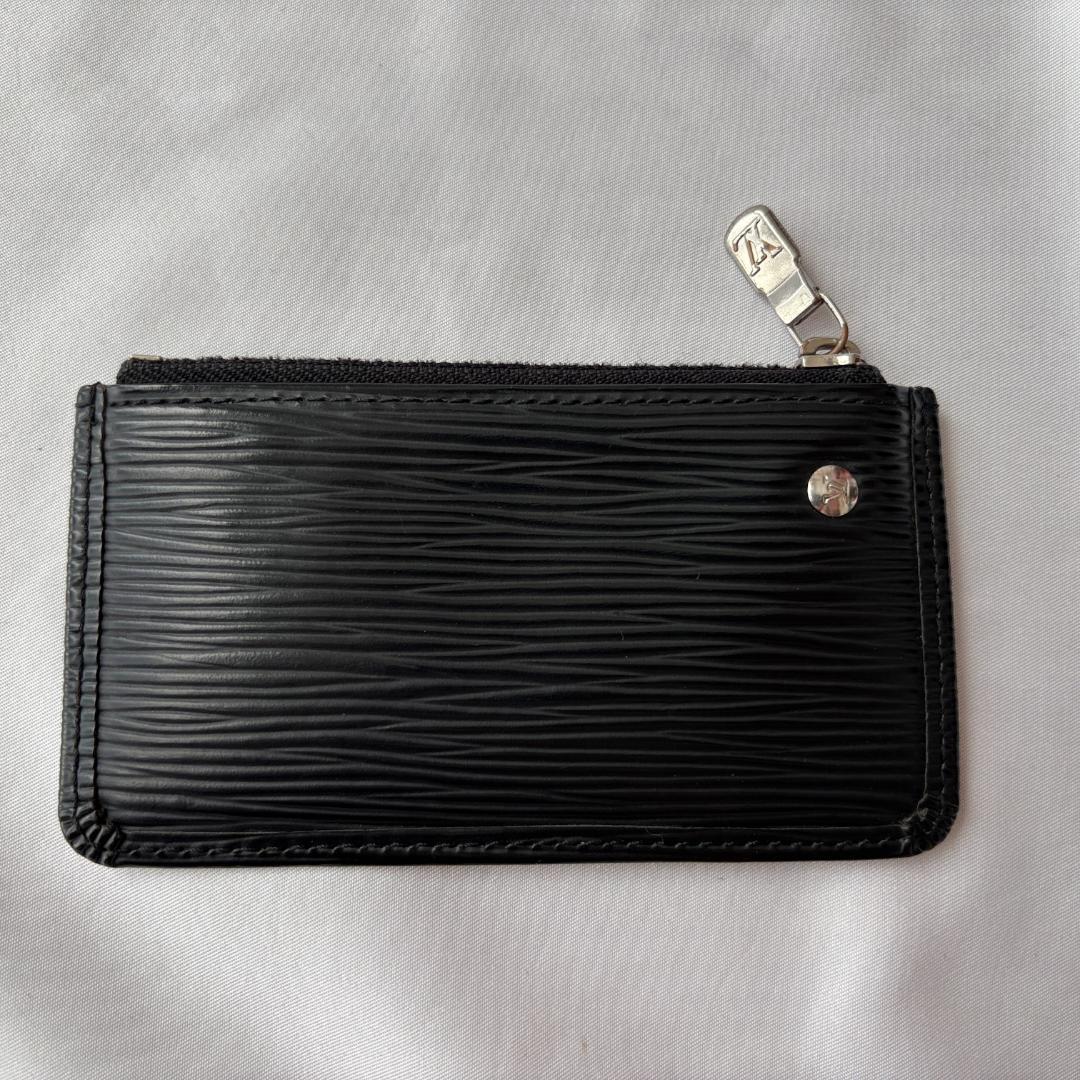 美品 ルイヴィトン ポシェット・クレ エピレザー ケース ブラック