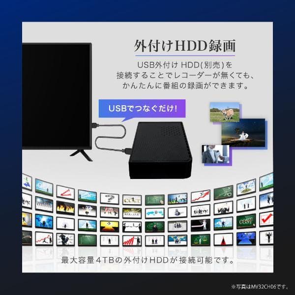 24型スマートテレビ 地上波もネット動画もOK　 MAXZEN MV24CH06