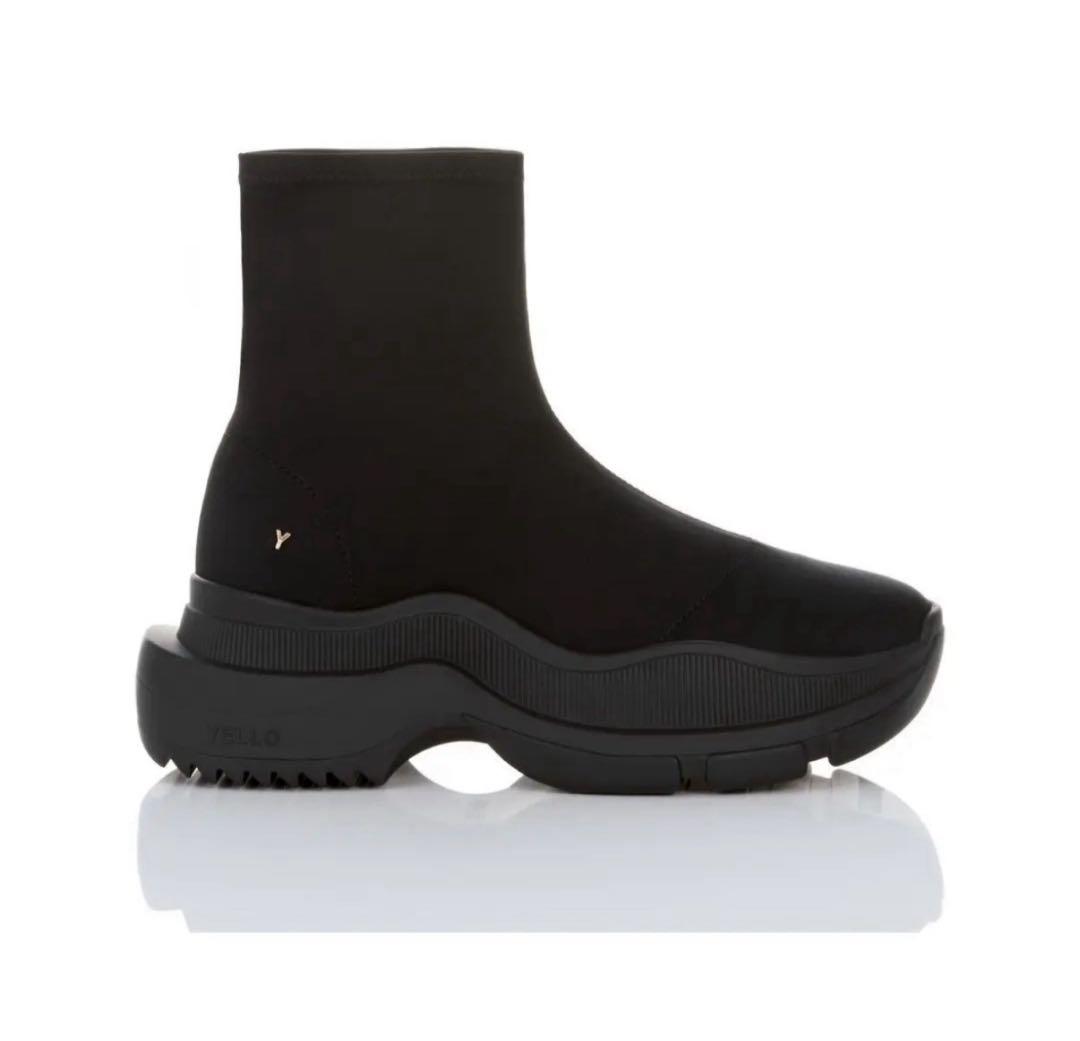 靴 YELLO SINGLE SNEAKER SHORT BOOTS