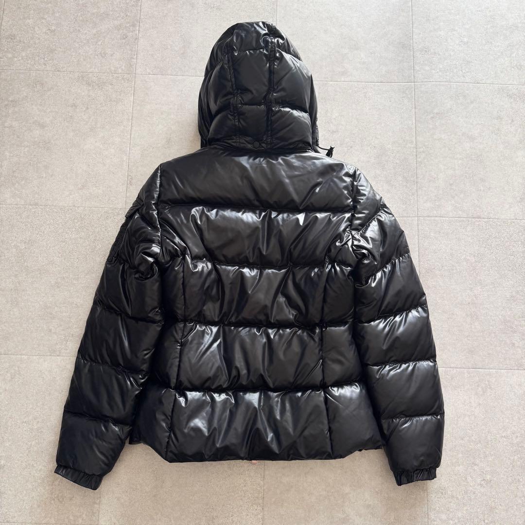 モンクレール　BADIA　ダウンジャケット　黒　シャイニーブラック　フード　1