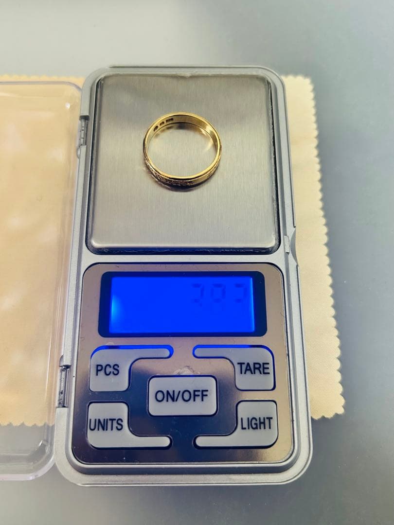 K18　彫金リング　3.8g　20号