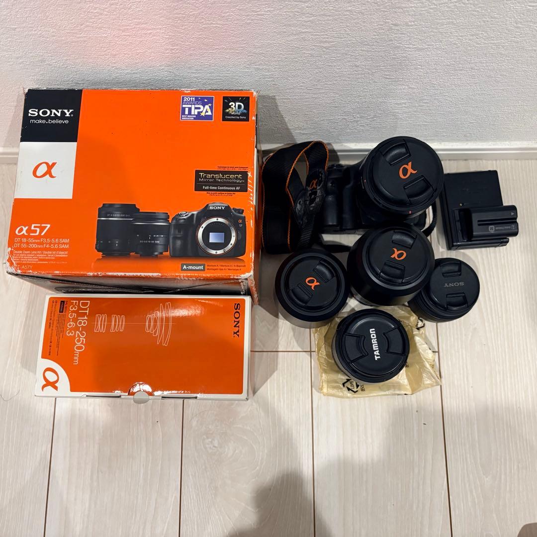 SONY α57 本体＋レンズ5個　セット　お買い得商品！！