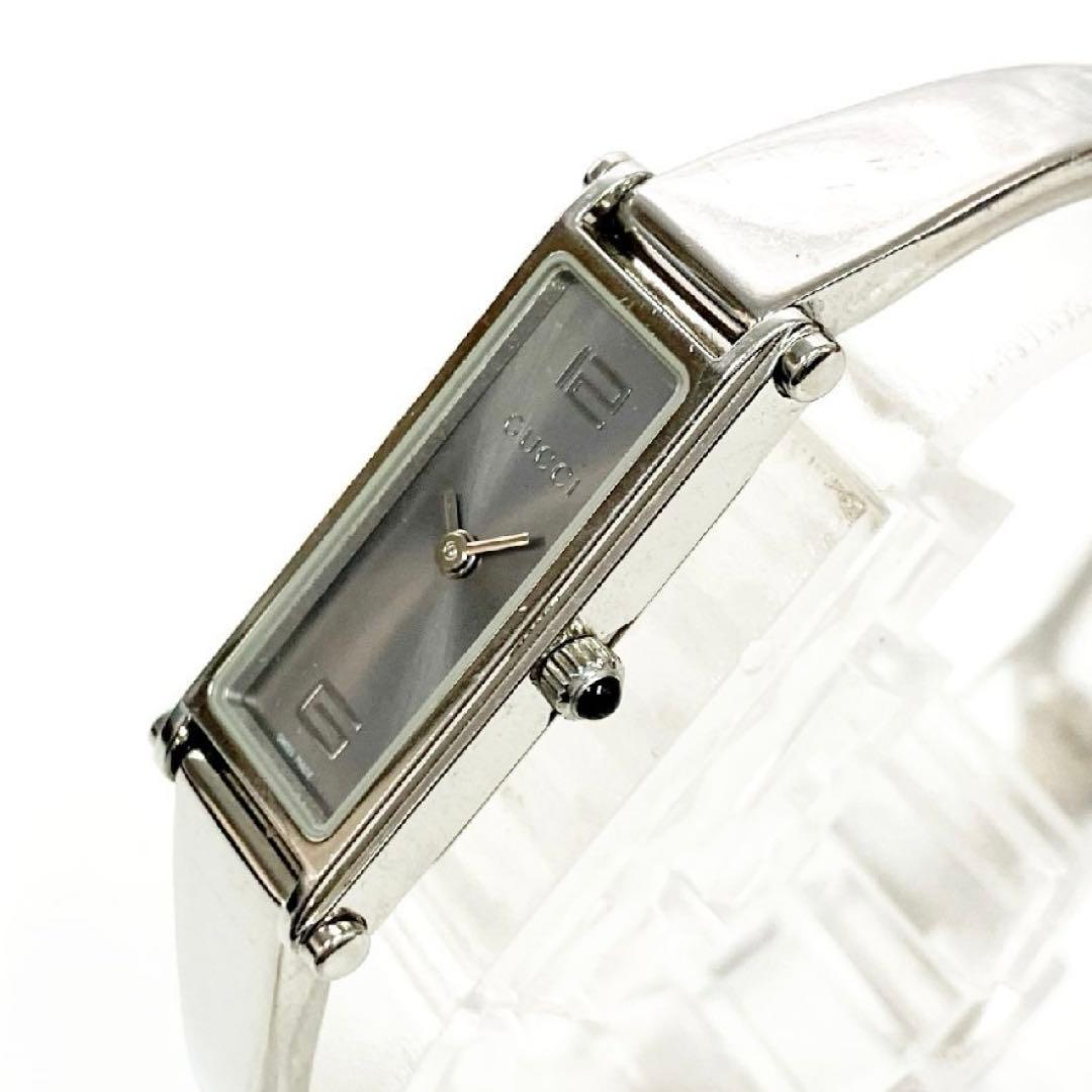 [美品]GUCCI グッチ 1500L シルバー 腕時計 稼動　箱付　希少文字盤