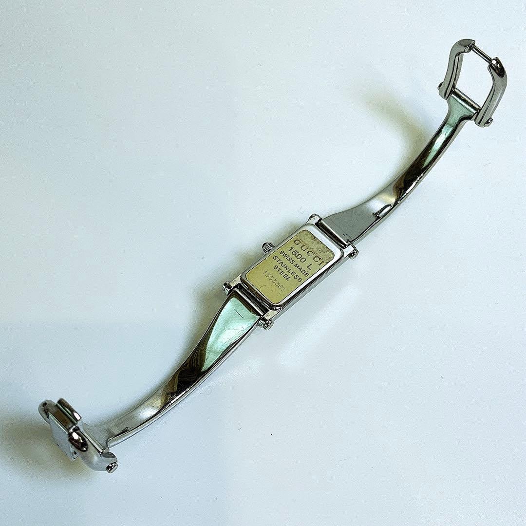 [美品]GUCCI グッチ 1500L シルバー 腕時計 稼動　箱付　希少文字盤