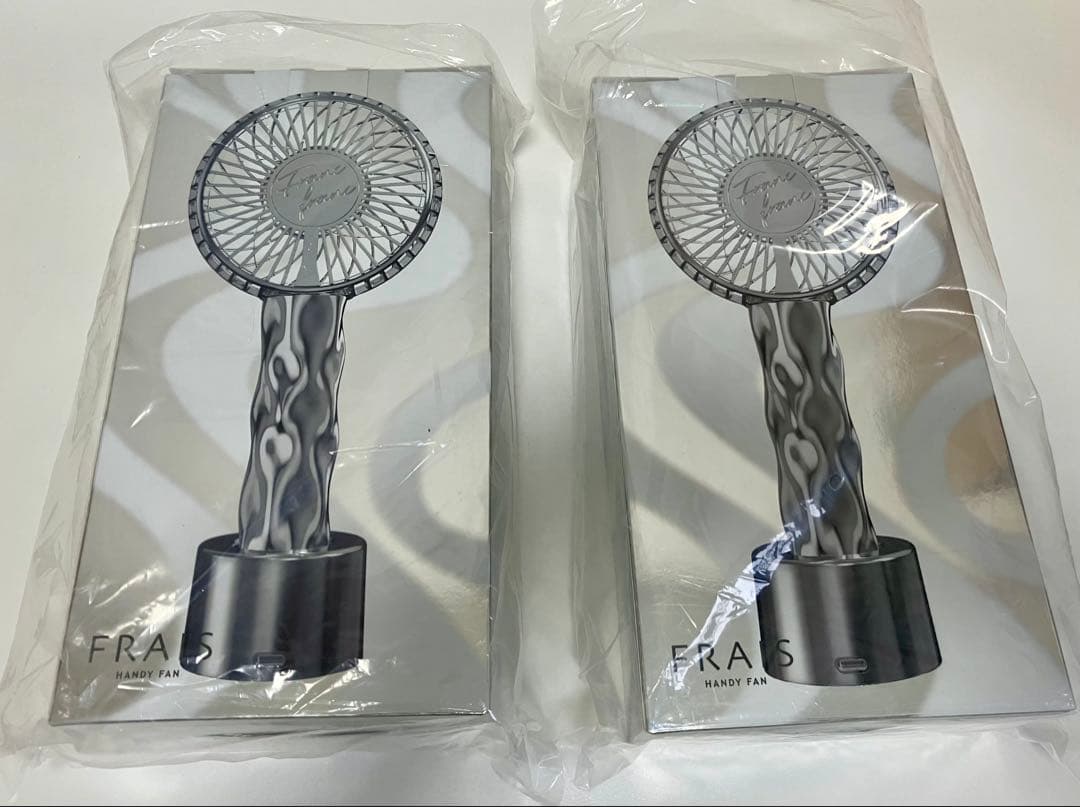 【2個セット】フランフラン フレ ハンディファン ウェーブ シルバー 2025年