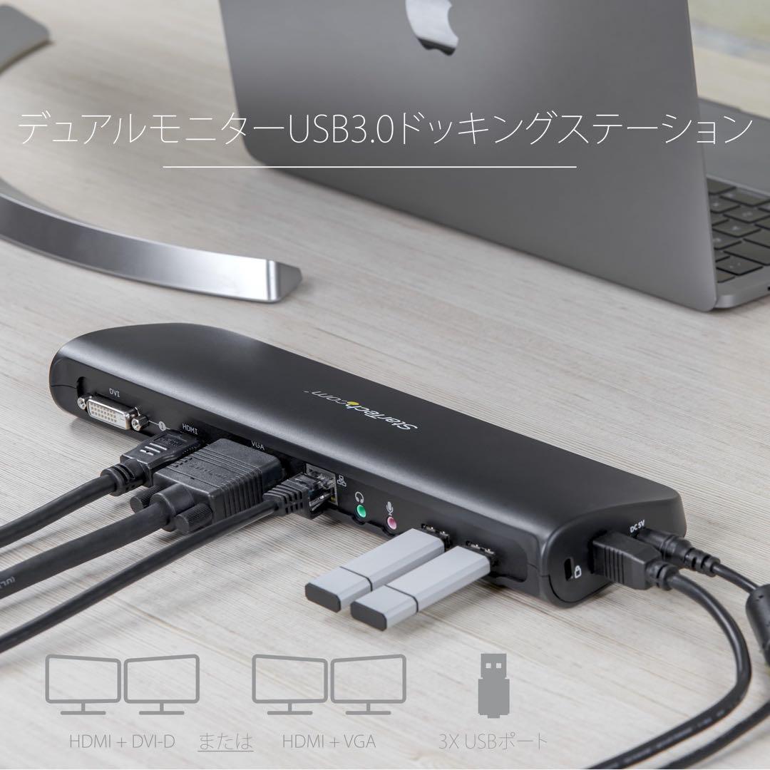 ⭐️ USB3.0接続ドッキングステーション HDMI/VGA GbEポート