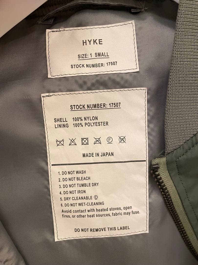 HYKE TYPE L-2A JACKET オリーブドラブ Sサイズ