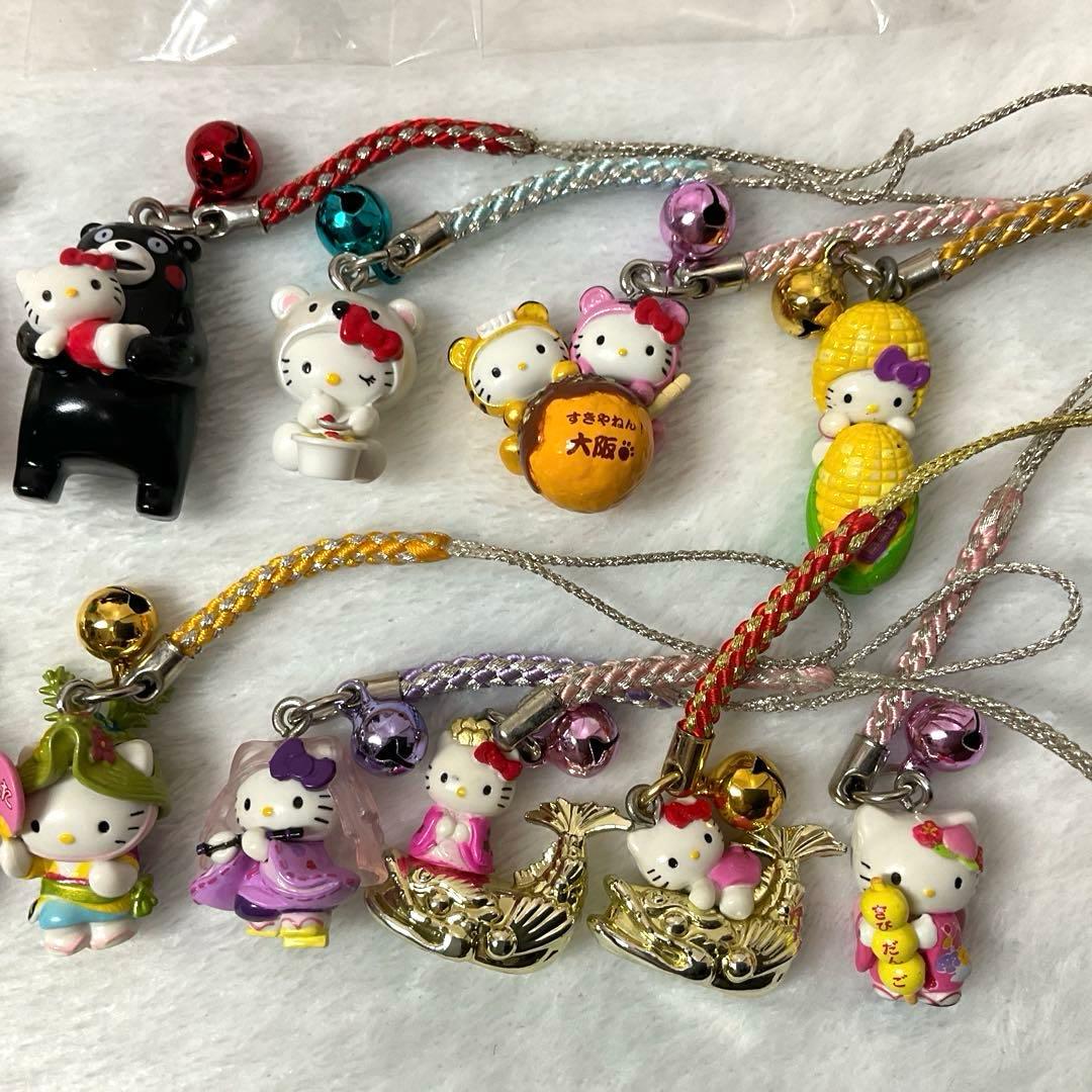ご当地キティ　ストラップ/根付　21個まとめ売り